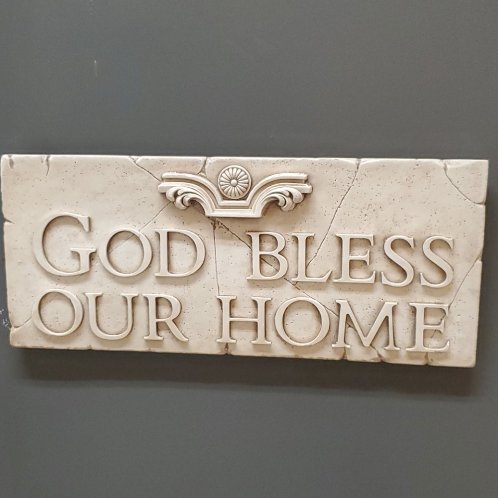 Cast plaster wall art